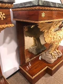 Pair of Monumental Federal Style Console Table with Carved Opposing Eagles - 2991742