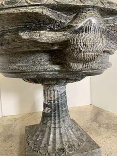Pair of Monumental Italian Neoclassic Grand Tour Marmo Grigio Tazza - 4702948