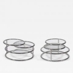 Pair of Morex Italian Mid Century Space Age Convertible Articulating Chrome - 4683243