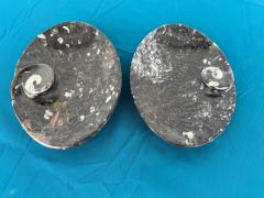 Pair of Moroccan Granite Nautilus Bowls - 4523809