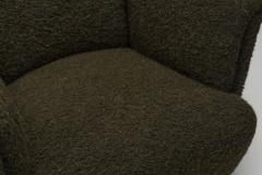 Pair of Moss Green Armchairs Europe Mid 20th Century - 4556115