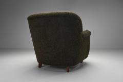 Pair of Moss Green Armchairs Europe Mid 20th Century - 4556124