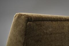 Pair of Moss Green Upholstered Club Chairs Europe First half of the 20th C - 4593178