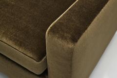 Pair of Moss Green Upholstered Club Chairs Europe First half of the 20th C - 4593181