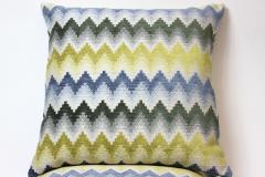 Pair of Multi Color Chevron Pattern Pillows Jim Thompson Fabric - 2071608