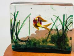 Pair of Murano Art Glass Fish Aquarium Paperweights - 1017344