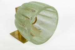 Pair of Murano Blown Lime Glass Wall Lights Contemporary UL Certified - 4586927