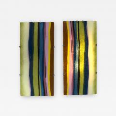 Pair of Murano Blown and Lit Wall Panels - 448568