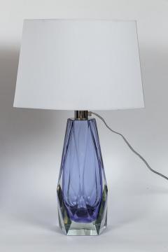 Pair of Murano Gem Faceted Lilac Table Lamps Contemporary - 3777722