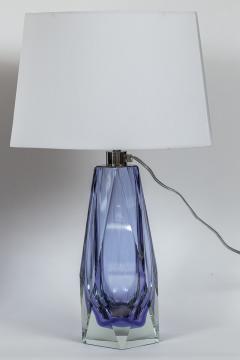 Pair of Murano Gem Faceted Lilac Table Lamps Contemporary - 3777725