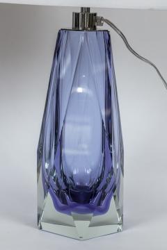 Pair of Murano Gem Faceted Lilac Table Lamps Contemporary - 3777726