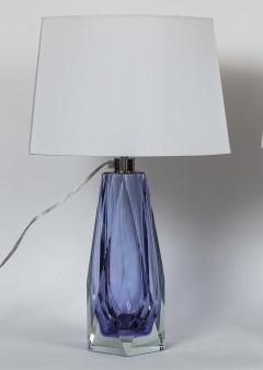 Pair of Murano Gem Faceted Lilac Table Lamps Contemporary - 3777728