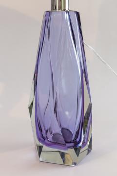 Pair of Murano Gem Faceted Lilac Table Lamps Contemporary - 3777729