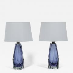 Pair of Murano Gem Faceted Lilac Table Lamps Contemporary - 3778395