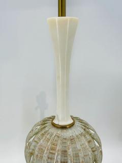 Pair of Murano Glass Alabaster Table Lamps Italy 1960s - 3319341