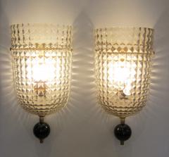 Pair of Murano Glass Demilune Wall Sconces - 1273033