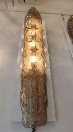 Pair of Murano Glass Gold Leaves Wall Sconces - 2717935