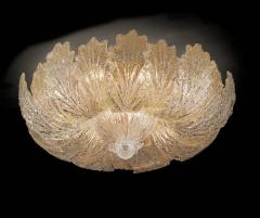 Pair of Murano Glass Leave Flush Mount or Ceiling Lights - 2213903