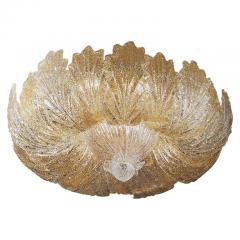 Pair of Murano Glass Leave Flush Mount or Ceiling Lights - 2213915