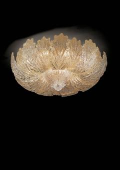 Pair of Murano Glass Leave Flush Mount or Ceiling Lights - 2213918