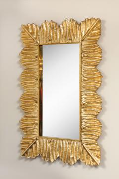 Pair of Murano Glass Mirrors with Gold Leaf and Brass Details Italy 2025 - 4236089