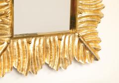 Pair of Murano Glass Mirrors with Gold Leaf and Brass Details Italy 2025 - 4236091