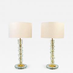 Pair of Murano Glass Pebble Lamps - 694537