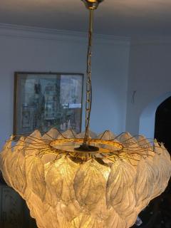 Pair of Murano Glass Polar Chandeliers Italian Modern 1970s - 3980186