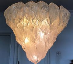 Pair of Murano Glass Polar Chandeliers Italian Modern 1970s - 3980191