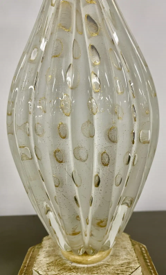 Pair of Murano Glass Speckle Table Lamps Mid Century Modern - 2488839