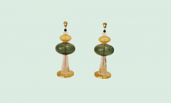 Pair of Murano Glass Studio Table Lamps - 3463293