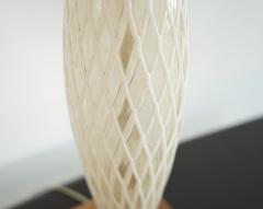 Pair of Murano Glass Table Lamps on Walnut Bases Italy 1960s - 4540500