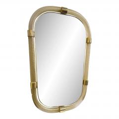 Pair of Murano Glass Wall Mirrors in Gold Leaf Torciglione Venetian Design - 4567438