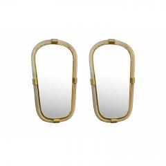 Pair of Murano Glass Wall Mirrors in Gold Leaf Torciglione Venetian Design - 4567448