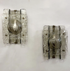 Pair of Murano Smoked Glass Sconces 1960s - 4395304