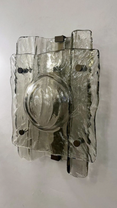 Pair of Murano Smoked Glass Sconces 1960s - 4395306