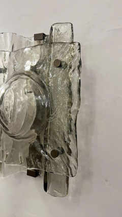 Pair of Murano Smoked Glass Sconces 1960s - 4395307