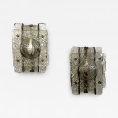 Pair of Murano Smoked Glass Sconces 1960s - 4395482