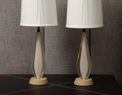 Pair of Murano Sommerso Glass Lamps - 3666319