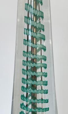 Pair of Murano Turquoise Swirl Glass Table Lamps - 1108034