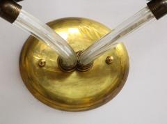 Pair of Murano glass and brass wall sconces - 855200