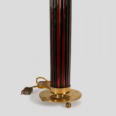 Pair of Murano glass rods on brass metal table lamps - 4480487