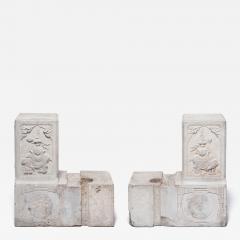 Pair of Mythical Stone Door Posts - 4196680