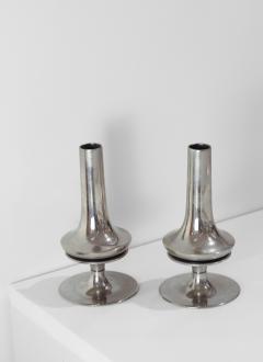 Pair of Nagel Vante Chrome Candleholders - 3906470