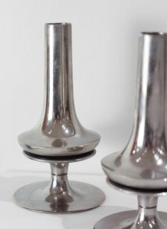 Pair of Nagel Vante Chrome Candleholders - 3906472