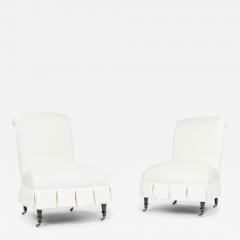 Pair of Napoleon III Slipper Chairs - 3392223