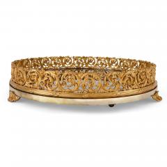 Pair of Napoleon III scrolling foliate ormolu surtouts de table - 2876691