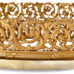Pair of Napoleon III scrolling foliate ormolu surtouts de table - 2876695
