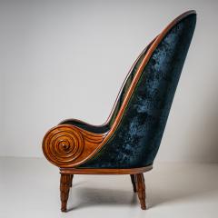 Pair of Nautilus Armchairs by Paul Iribe for Annibale Colombo Italy 1980s - 4413924