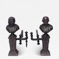 Pair of Neo Classic Homer and Virgil Andirons - 4289713